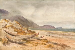 Vicino a Paekakariki, Stretto di Cook da Nicholas Chevalier